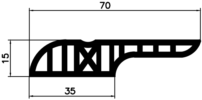 TDF70 Size Dimensões TDF70