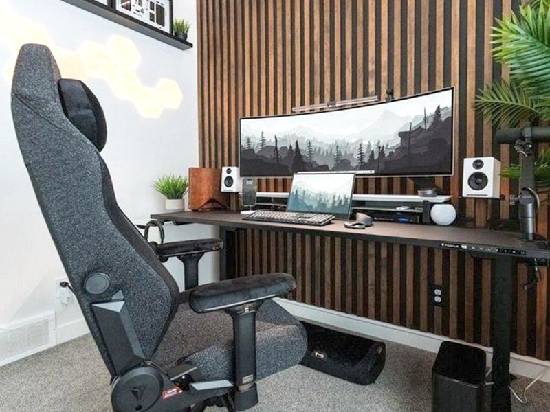 Como você adiciona criatividade à sua parede de sotaque do seu escritório?