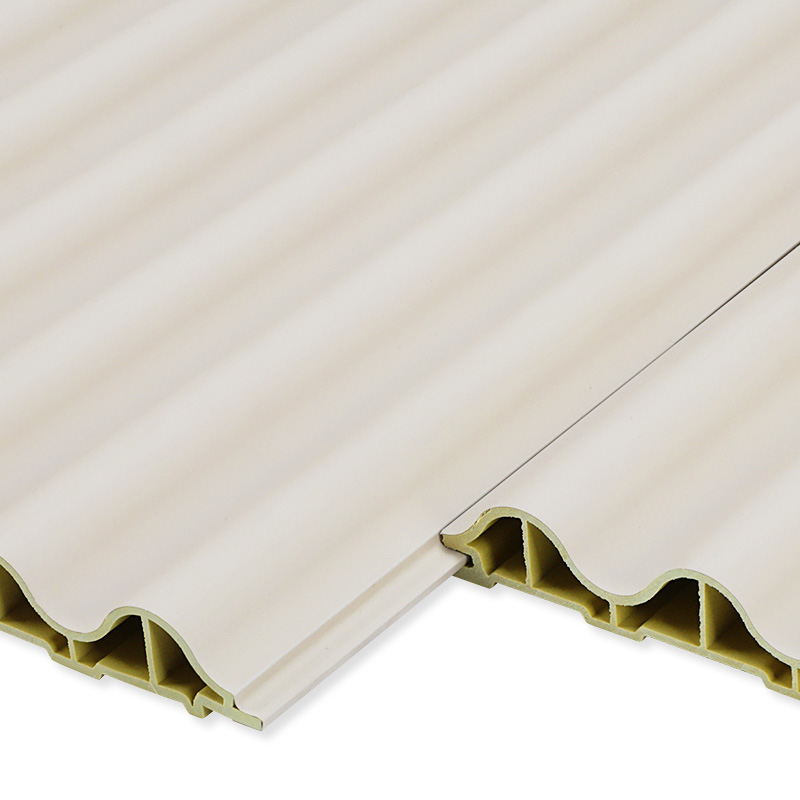 Pain&eacute;is de parede canelados WPC imperme&aacute;veis