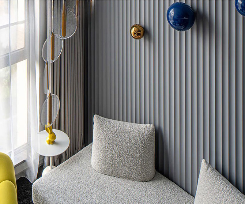 Pain&eacute;is de madeira canelados luxuosos