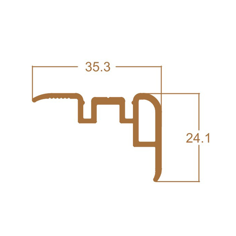 Acabamento de borda de escada de luxo