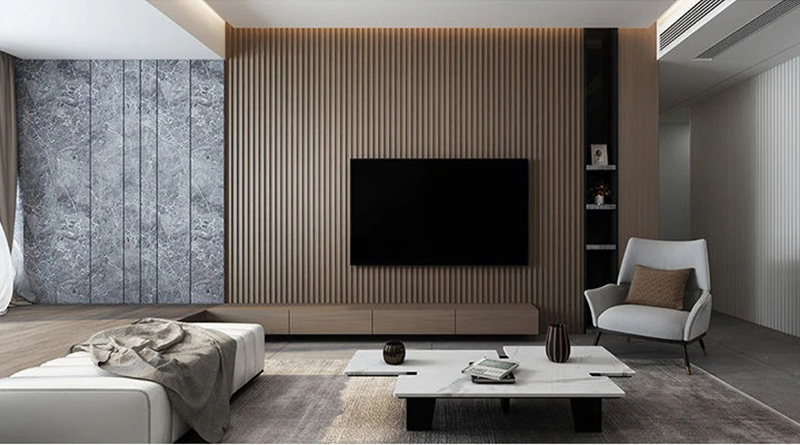 interior do painel de parede wpc