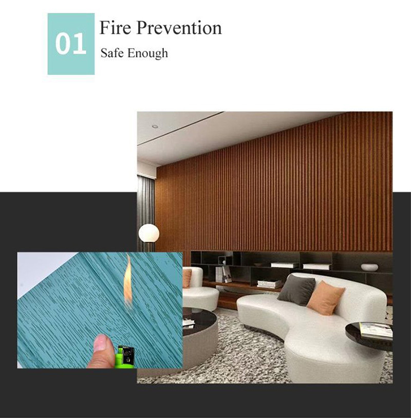 Interior dos pain&eacute;is de parede WPC