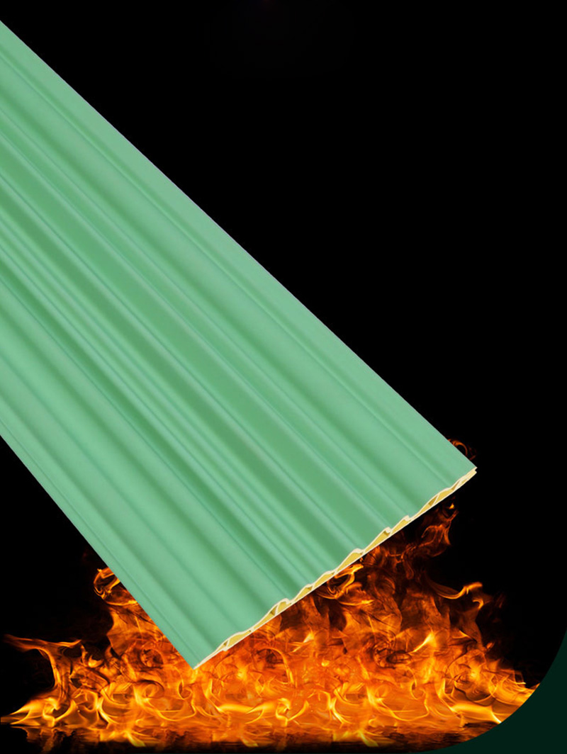 Painel canelado WPC &agrave; prova de fogo