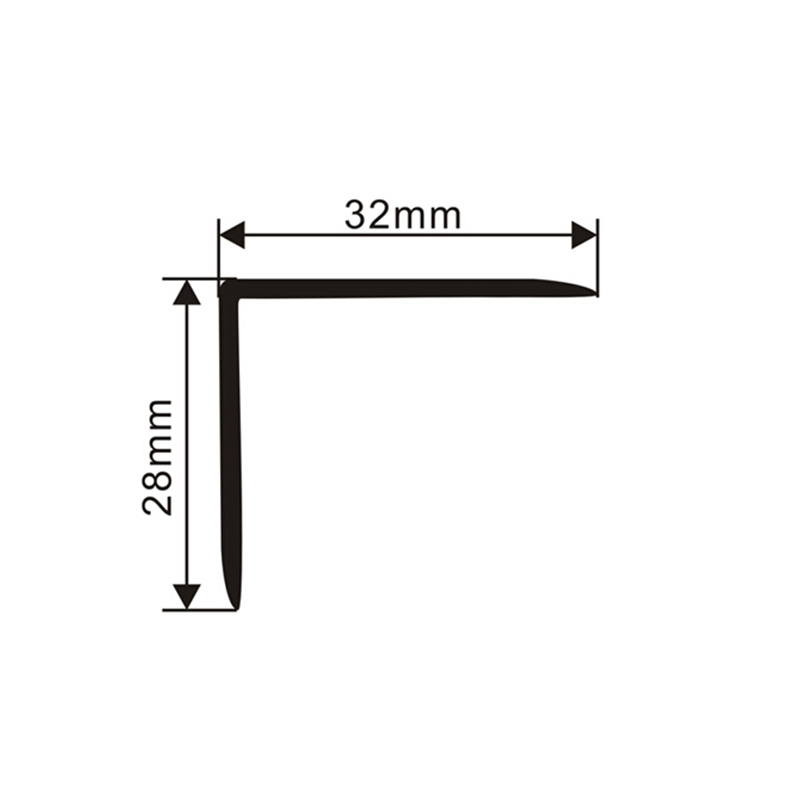  Faixas de borda de piso internas em forma de V