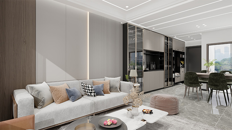 Painel canelado de luxo para parede