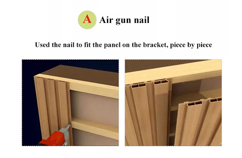 Pain&eacute;is de parede de madeira canelada