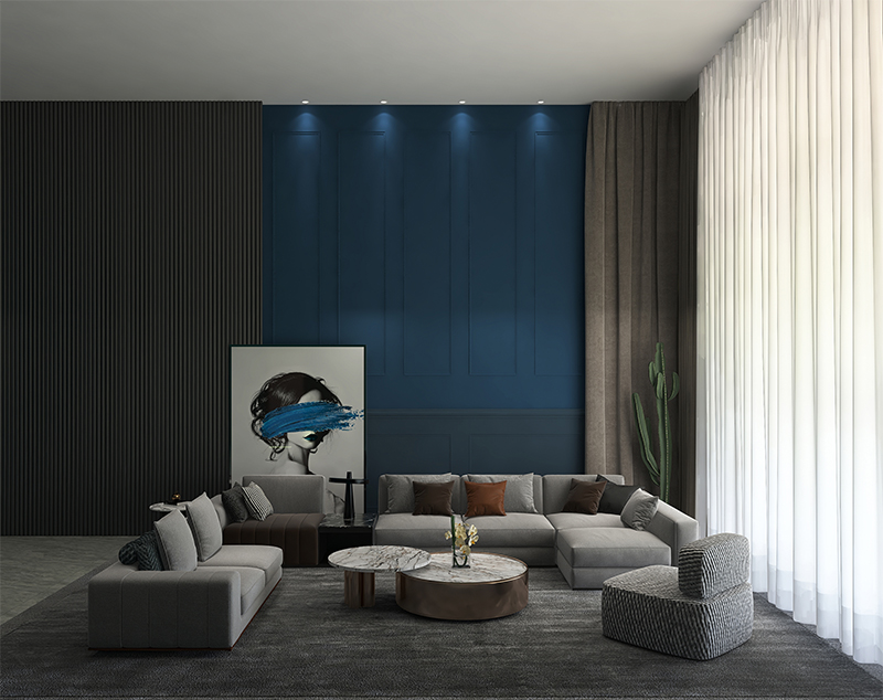 Painel de parede interno de gr&atilde;o de madeira