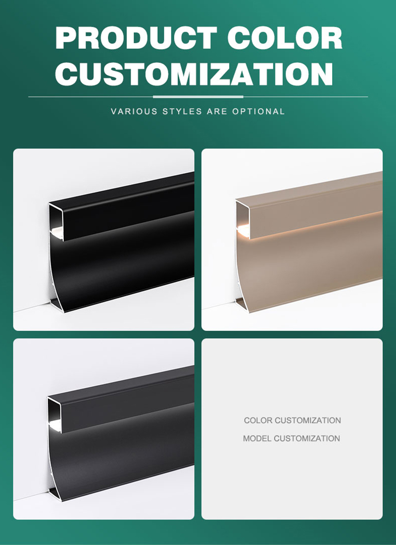 Rodap&eacute; LED de v&aacute;rios tamanhos