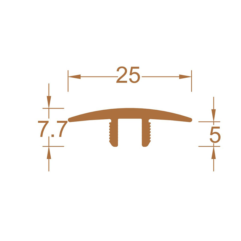 Tiras de borda de piso de madeira em forma de T personalizadas