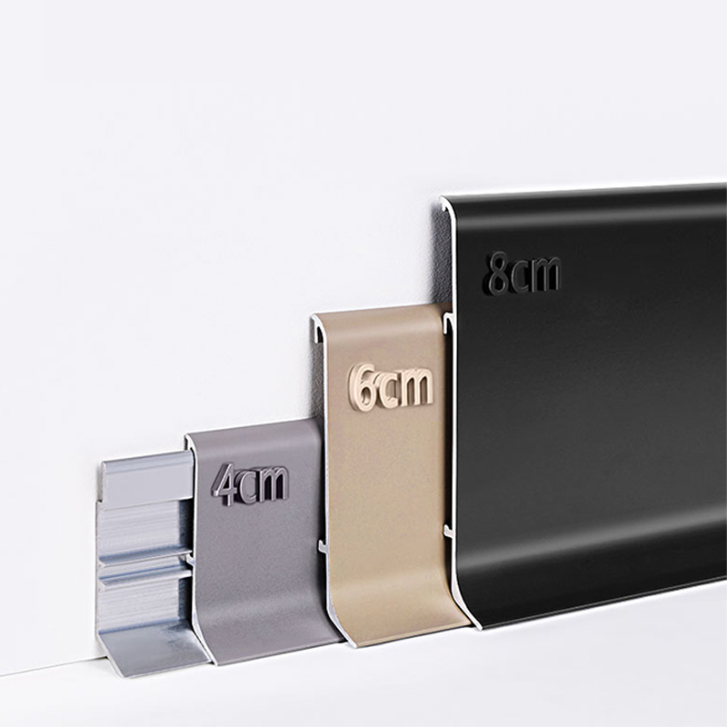 Rodap&eacute;s interiores em alum&iacute;nio