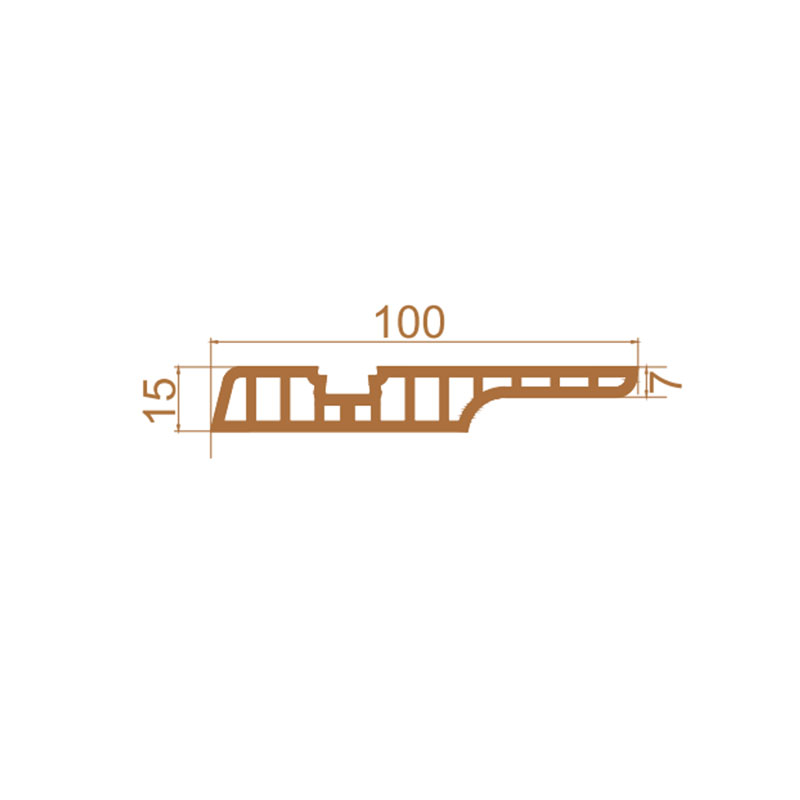 Moldagem de rodap&eacute; de gr&atilde;o de madeira