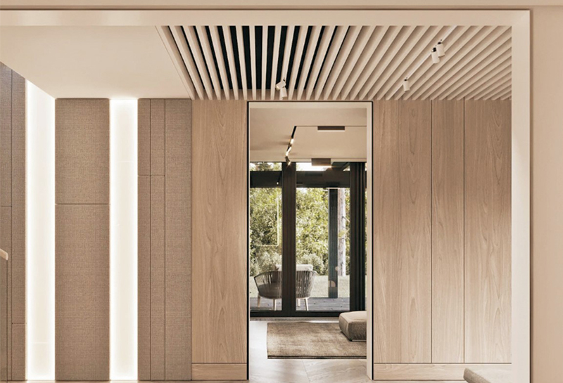 interior do painel de parede wpc