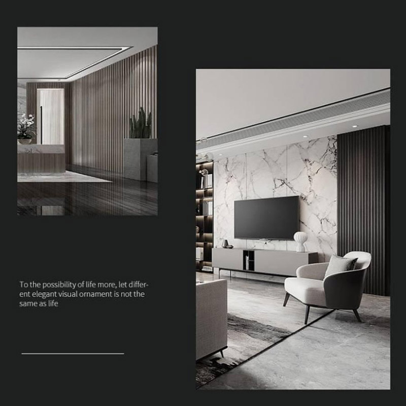 Interior dos pain&eacute;is de parede WPC