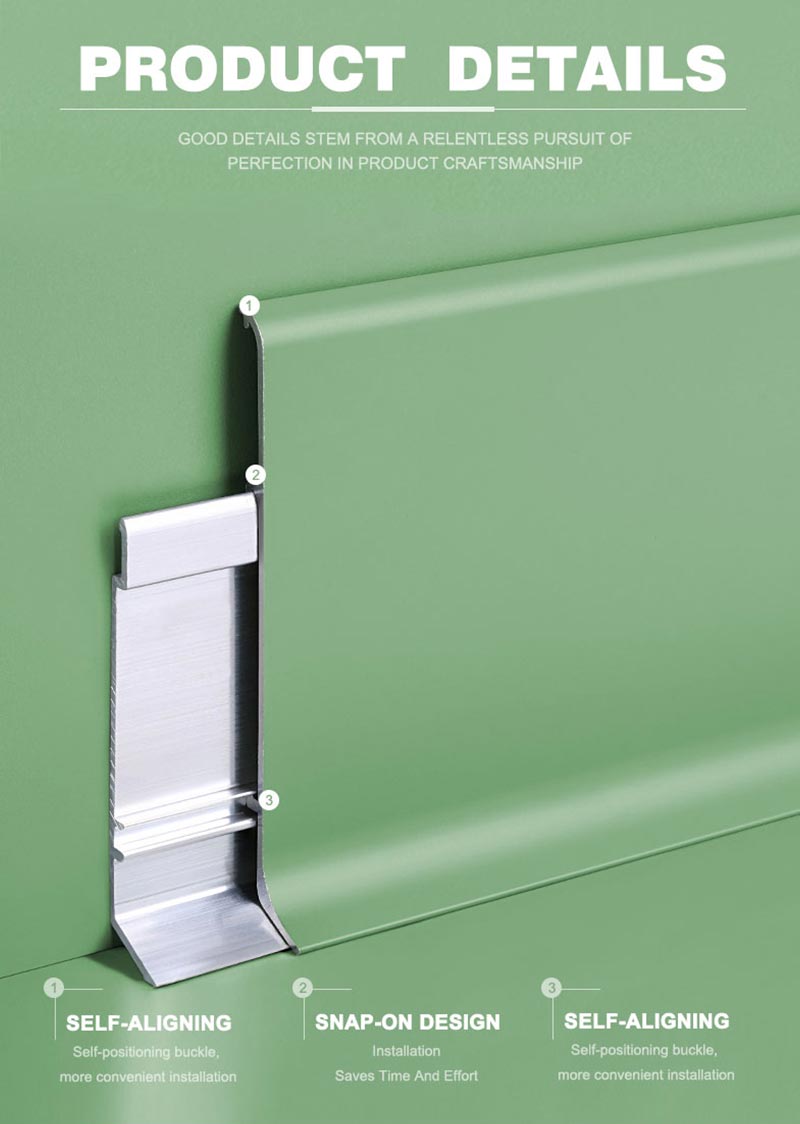 Rodap&eacute; interior met&aacute;lico 