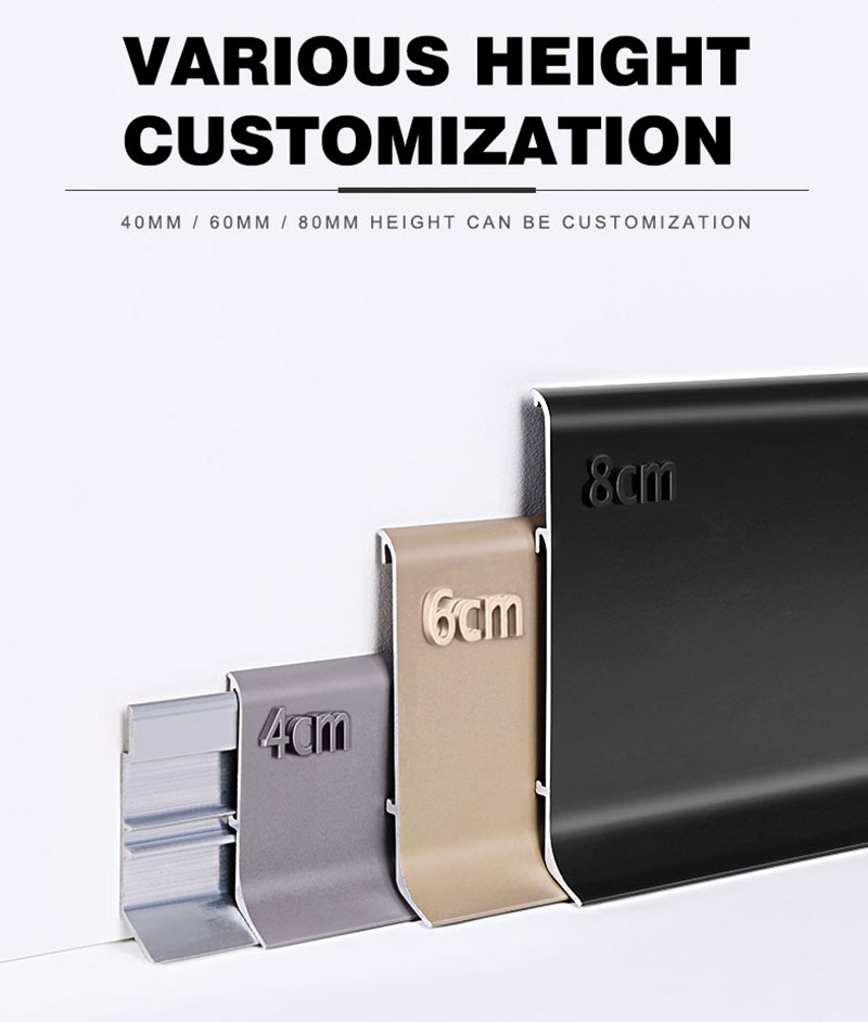 Rodap&eacute; de metal luxuoso 