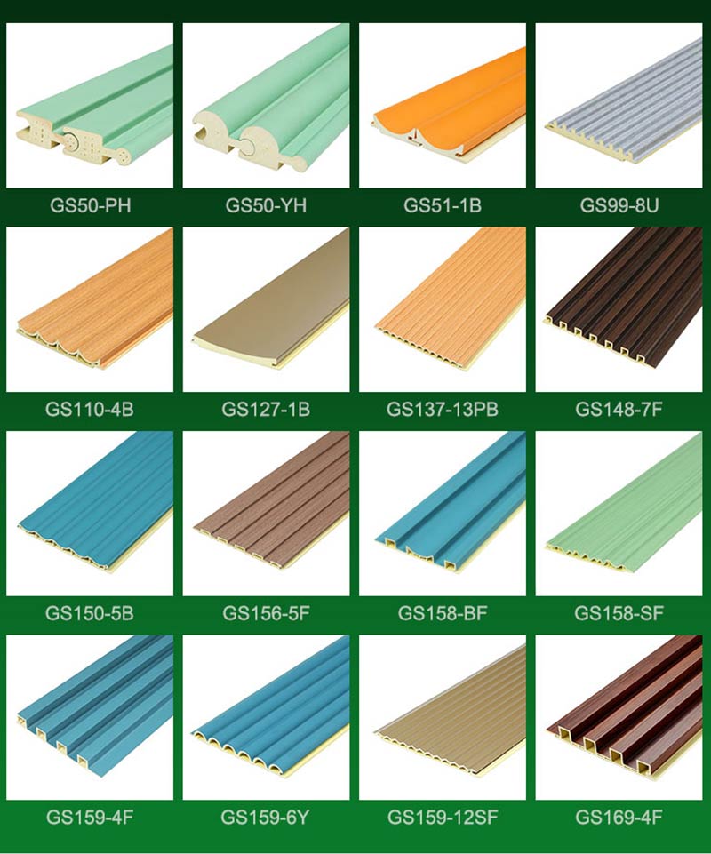 Interior do painel de parede WPC de v&aacute;rios tamanhos