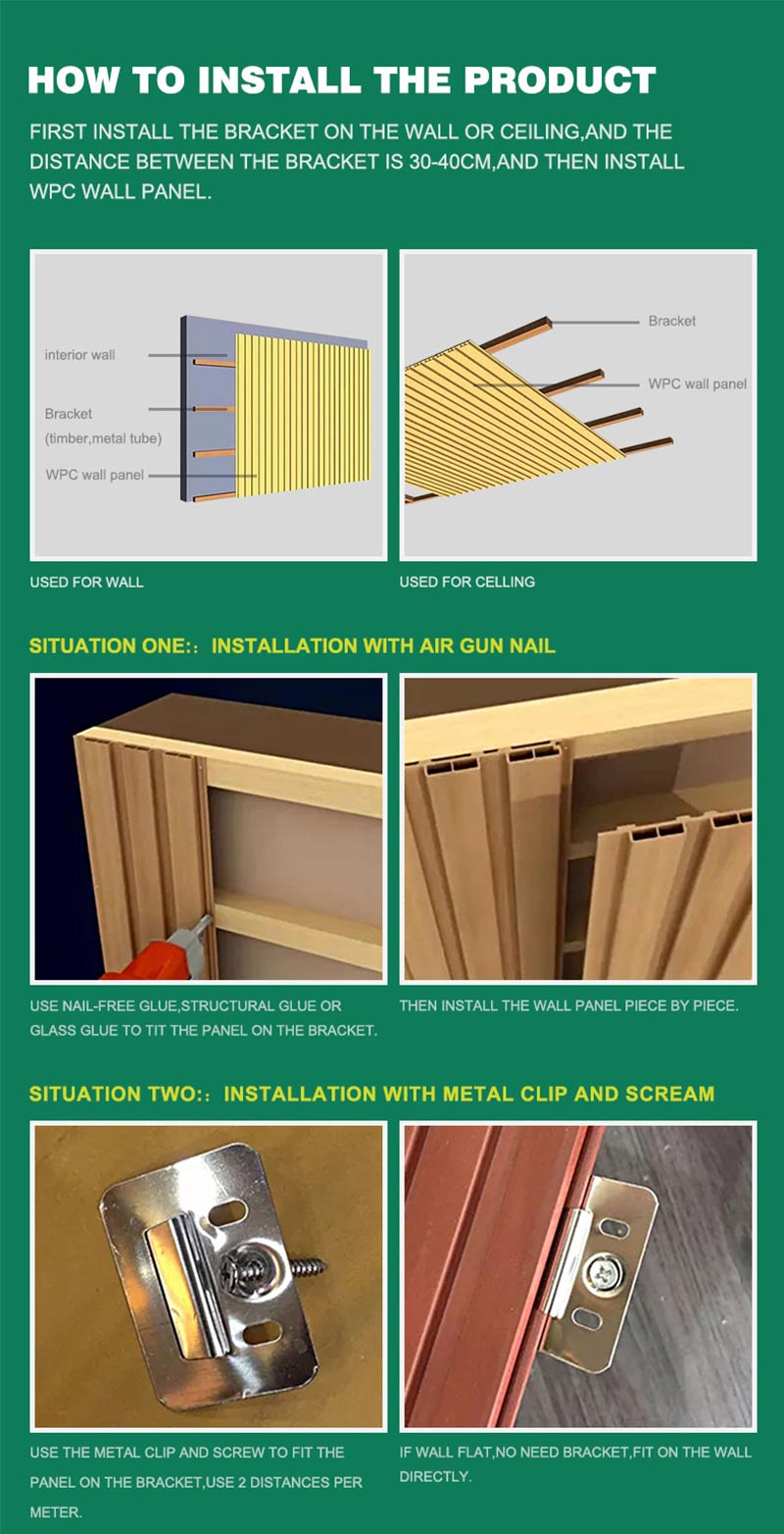 Painel de parede WPC luxuoso