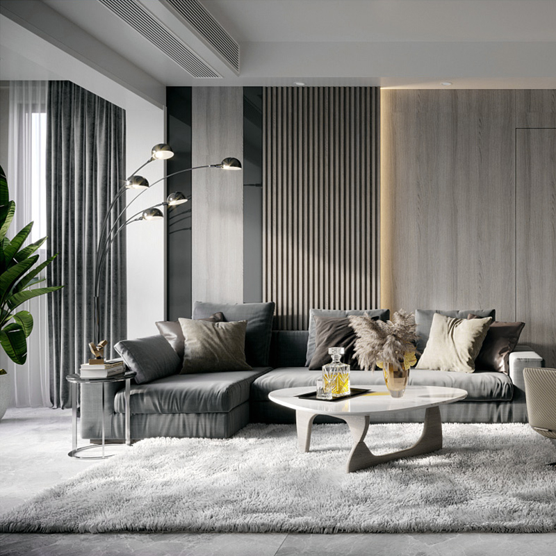 decora&ccedil;&atilde;o de interiores de painel de parede wpc
