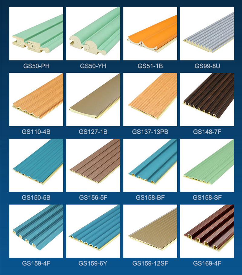 Revestimento de parede canelado de v&aacute;rios tamanhos