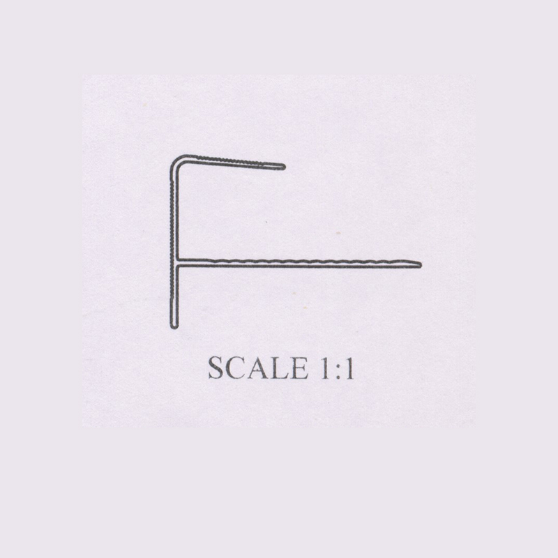 Acabamento dur&aacute;vel da borda da escada em forma de F