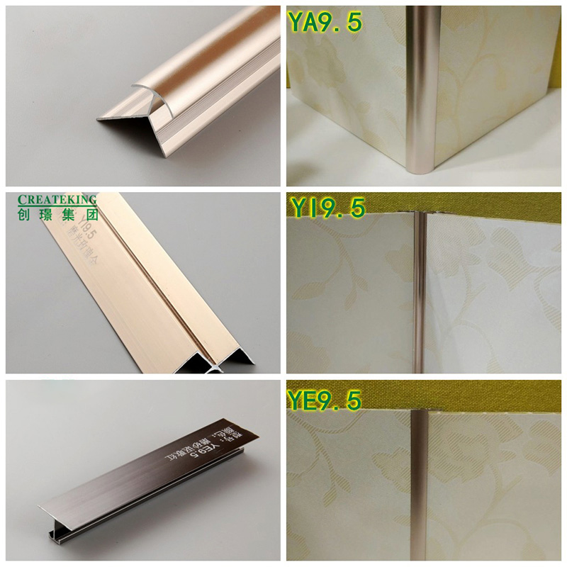 Acabamento de ladrilho de canto interno