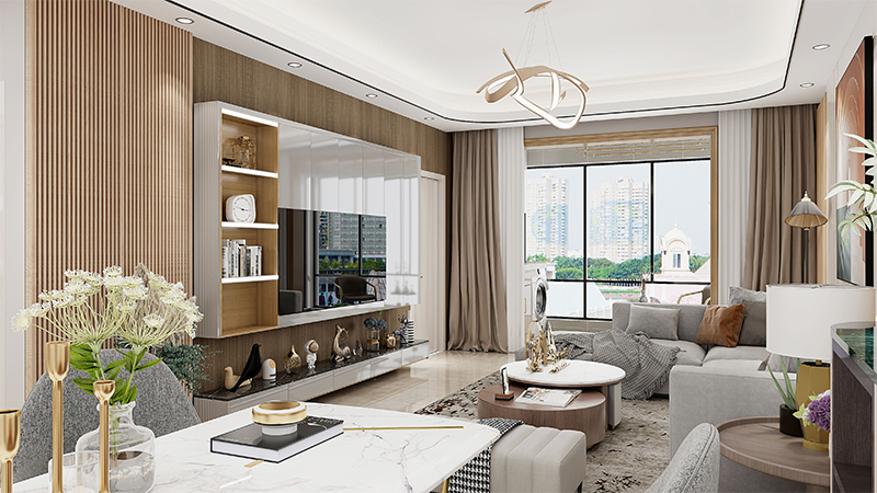 interior do painel de parede wpc