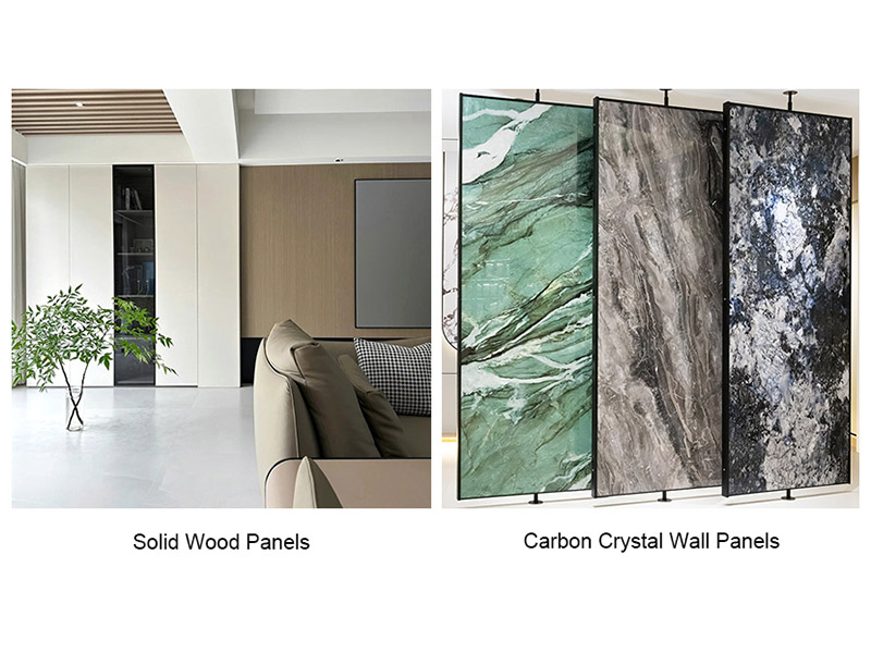 Painéis de madeira maciça versus painéis de parede de cristal de carbono: um guia completo