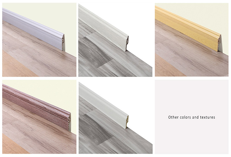 Op&ccedil;&otilde;es de cores do rodap&eacute; em PVC