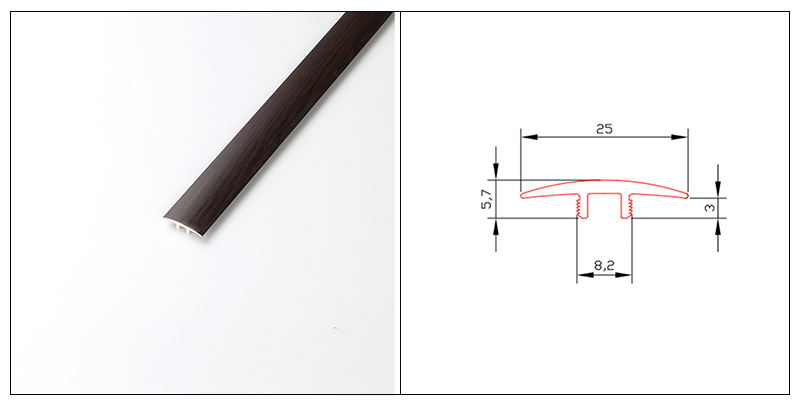 Moldagem em T SPC de 25*3mm