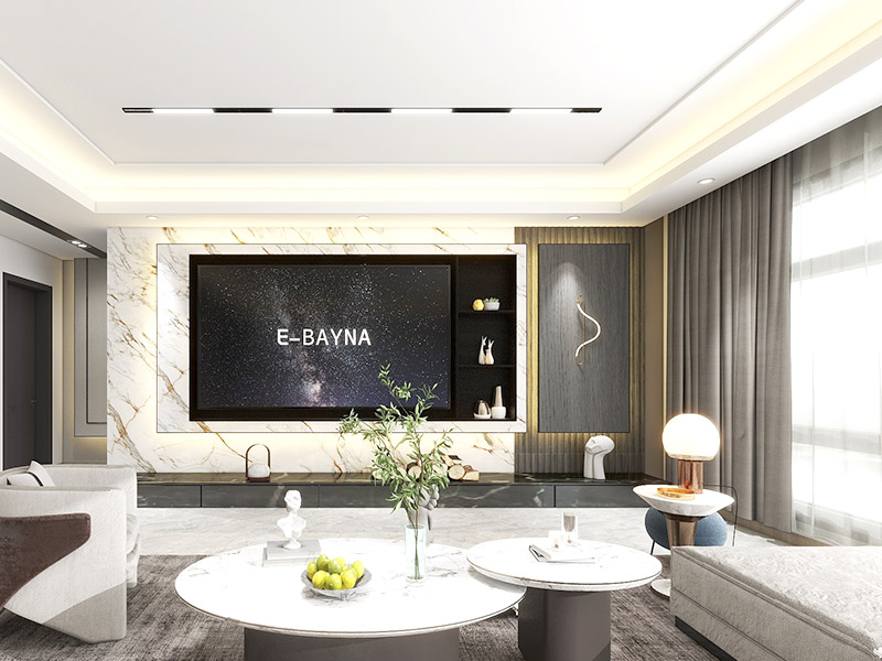 Pain&eacute;is de parede em m&aacute;rmore PVC