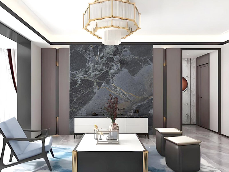 Pain&eacute;is de parede em m&aacute;rmore PVC