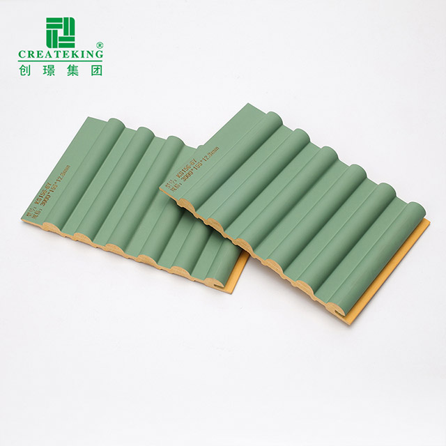 Painel de parede sólido semi-redondo externo de PVC de 156 * 12,8 mm