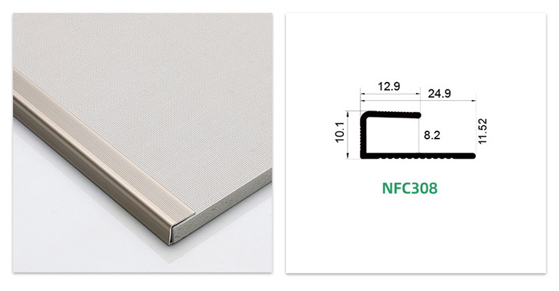 Acabamento de borda quadrada de piso laminado