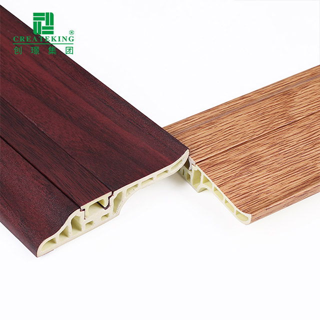 Rodapé de língua de cordeiro em PVC de 68 * 17 mm