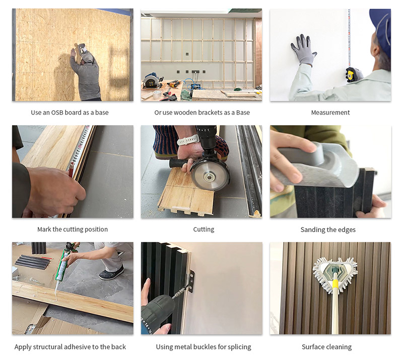Processo de instala&ccedil;&atilde;o do painel de parede WPC