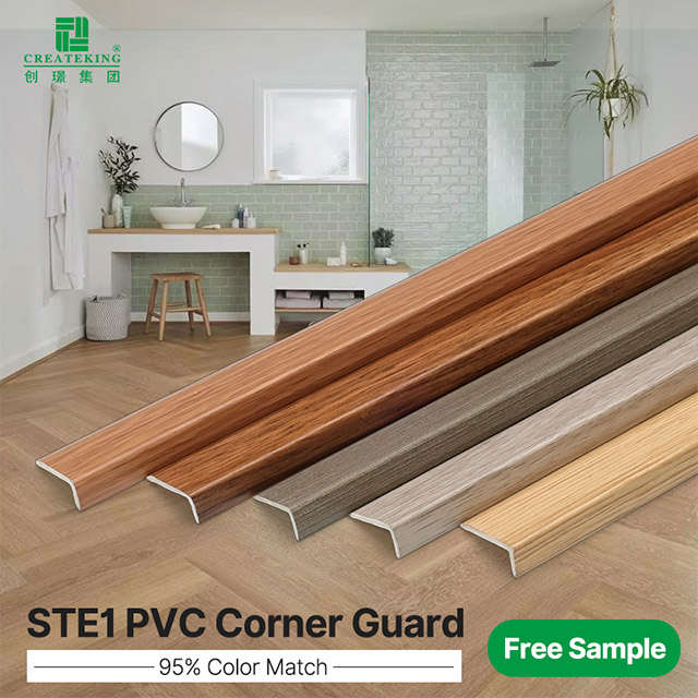 Tiras de borda de piso laminado em PVC de 24 * 10 mm em forma de L