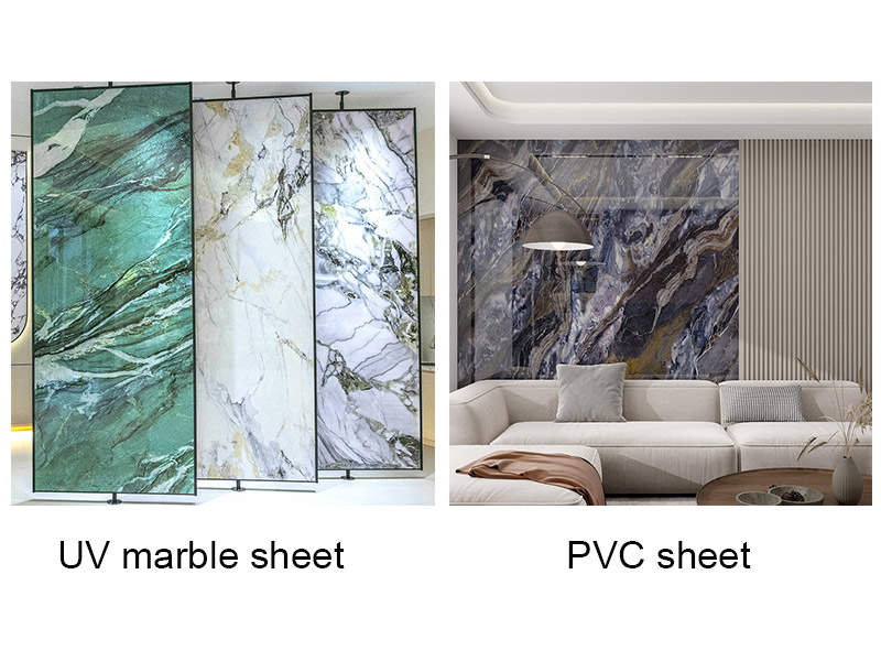 O que é melhor, folha de mármore UV ou folha de PVC?