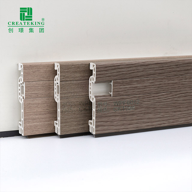 rodapé de prego oculto WPC de 60 * 12 mm
