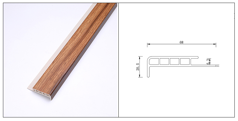 Tira do nariz da escada SPC de 68 * 20,5 mm