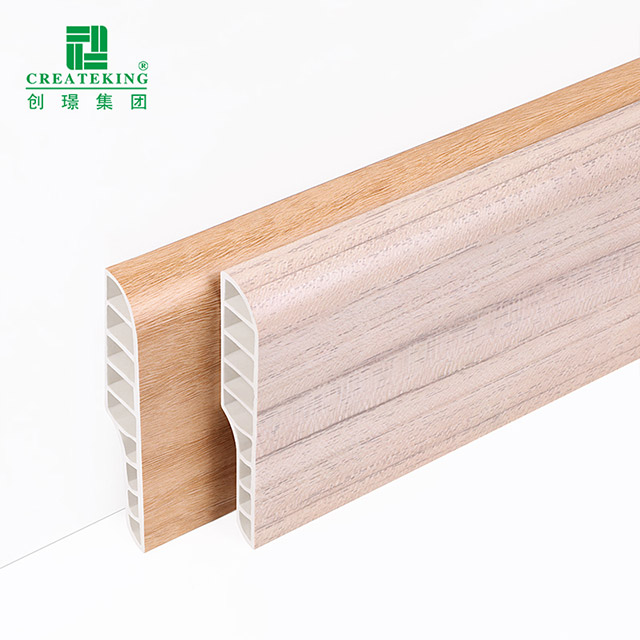 rodapé de lápis de PVC de 75 * 15 mm