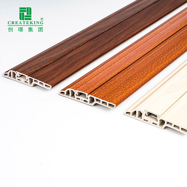 Rodapé de prego oculto em PVC de 70 * 14 mm