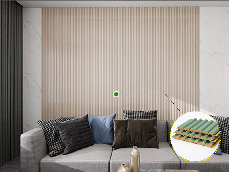 Painel de parede s&oacute;lido semi-redondo externo de PVC de 156 * 12,8 mm