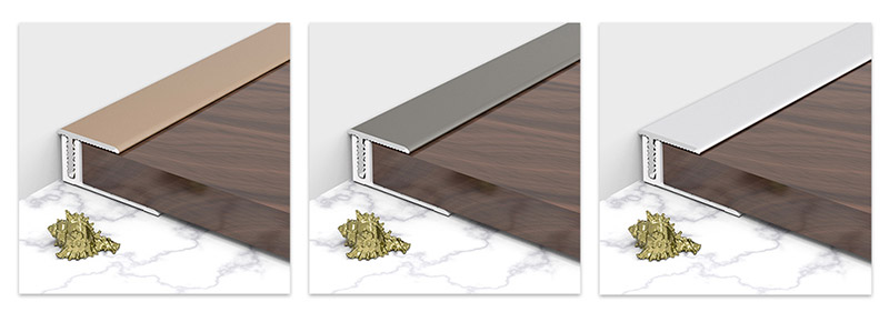 Guarni&ccedil;&atilde;o da borda do piso em liga de alum&iacute;nio de um lado em forma de T de 18 * 11,3 mm