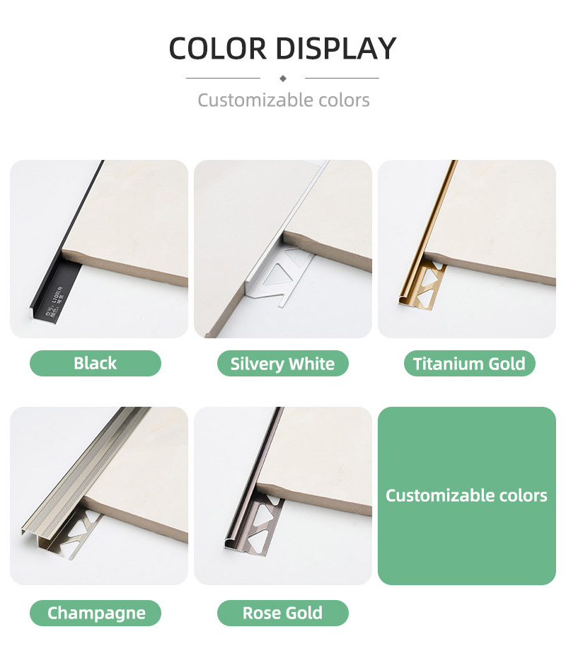 Acabamento de borda de ladrilho em forma de C