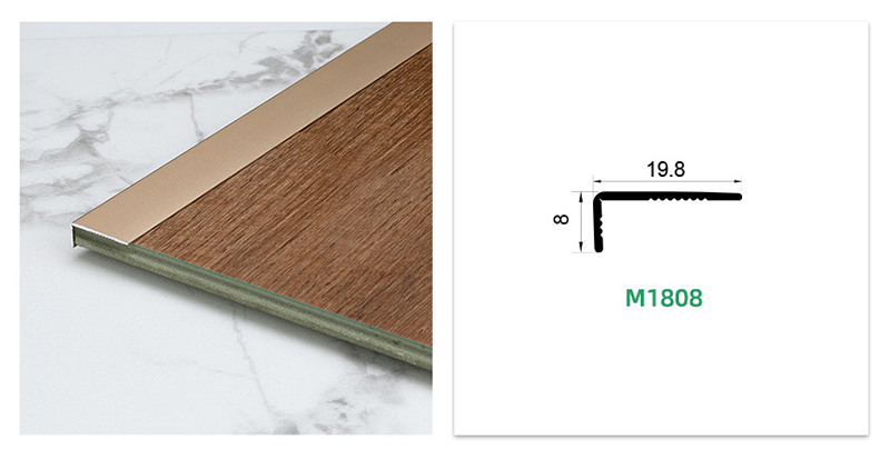 Faixa de transi&ccedil;&atilde;o de piso em forma de L
