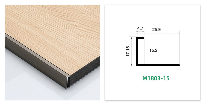 Acabamento de piso de alum&iacute;nio canal C