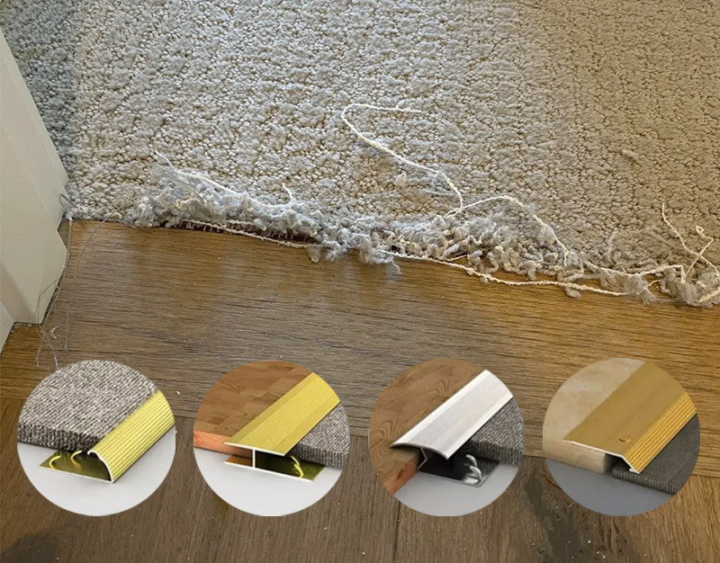 É necessário instalar uma faixa de transição entre carpete e azulejo?