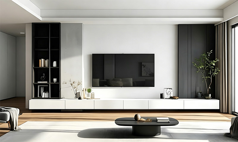Id&eacute;ias de design de parede de fundo de TV