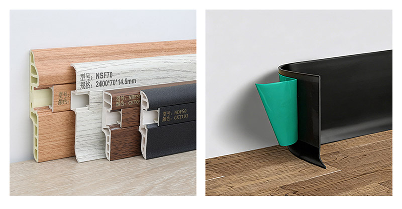 Rodap&eacute; de borracha vs rodap&eacute; de PVC